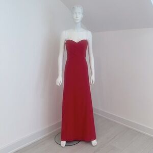 NWT SAMPLE SALE Social for Dessy 8168 Flame(red) size 10 nu-georgette Pristine